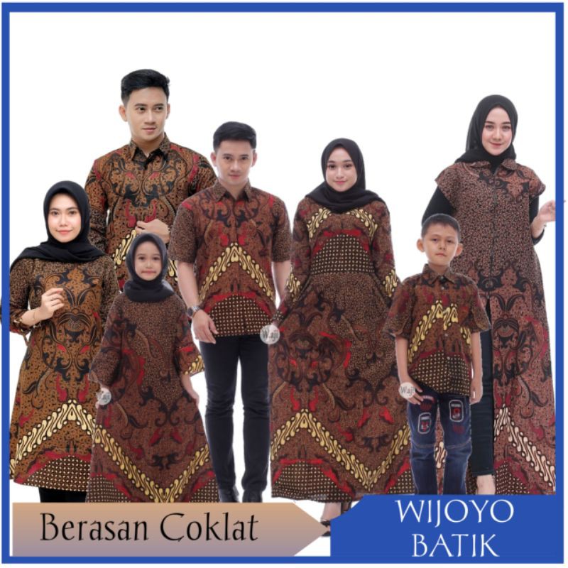 BAJU BATIK COUPLE KELUARGA MODERN Monalisa Genes elegan formal seragam batik