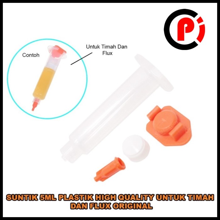 Suntik Kosong Plastik High Quality Untuk Timah Dan Flux Kapasitas 5mL