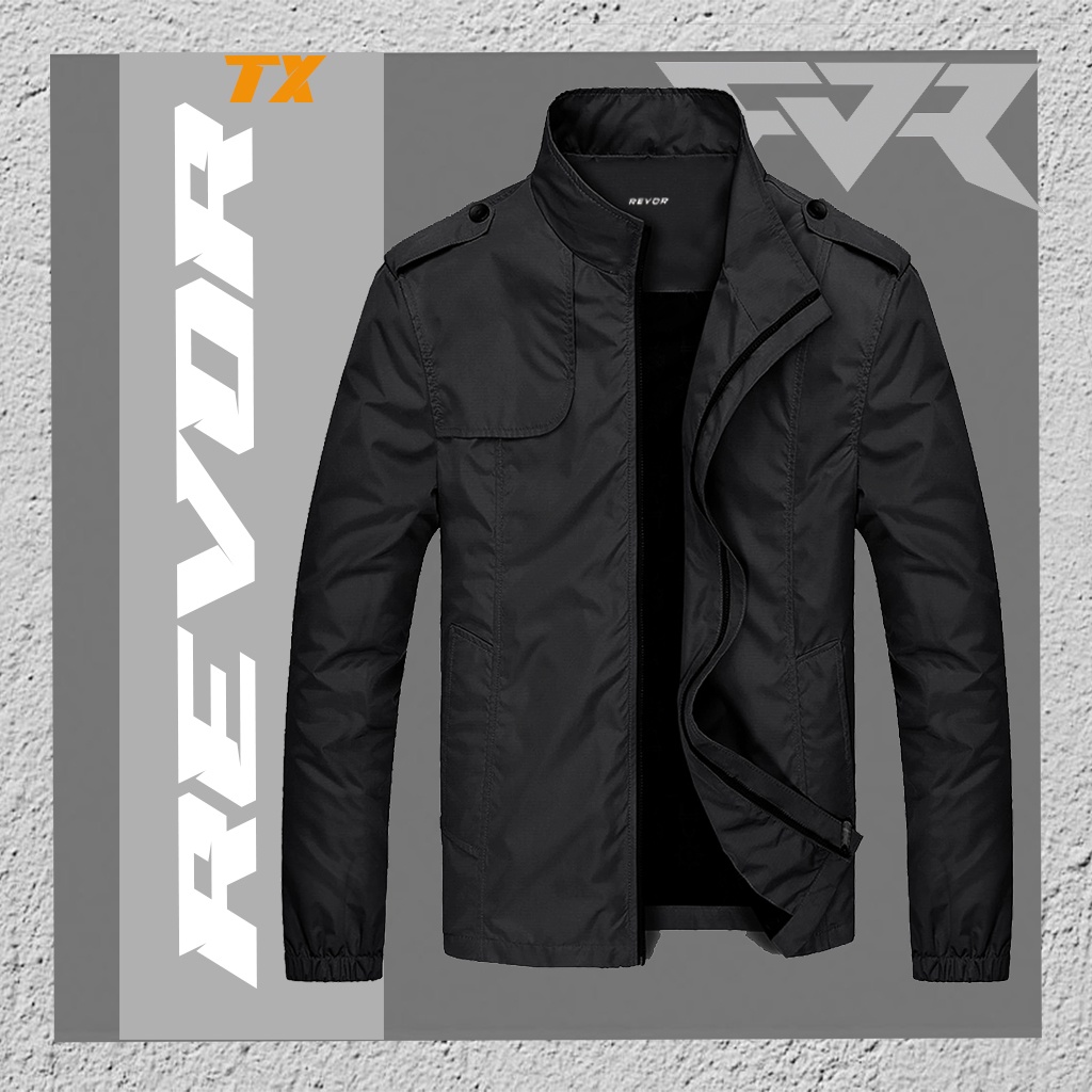 Revor TX Jaket Motor Styles Waterproof Pria Mocca/gray/navy/black