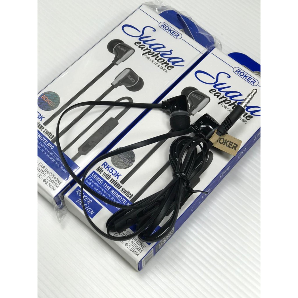 HANDSFREE EARPHONE ROKER RK20K/RK25K/RK29K/RK35K/RK38K/RK50K/RK51K/RK53K/RK58K/RK59K/RK60K/RK61K/RK62K/RK63K/RK65K/RK66K