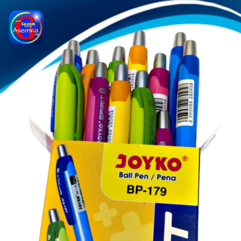 Bolpen Pulpen Pena Joyko BP-179 Spirit 0.7 mm 12pcs