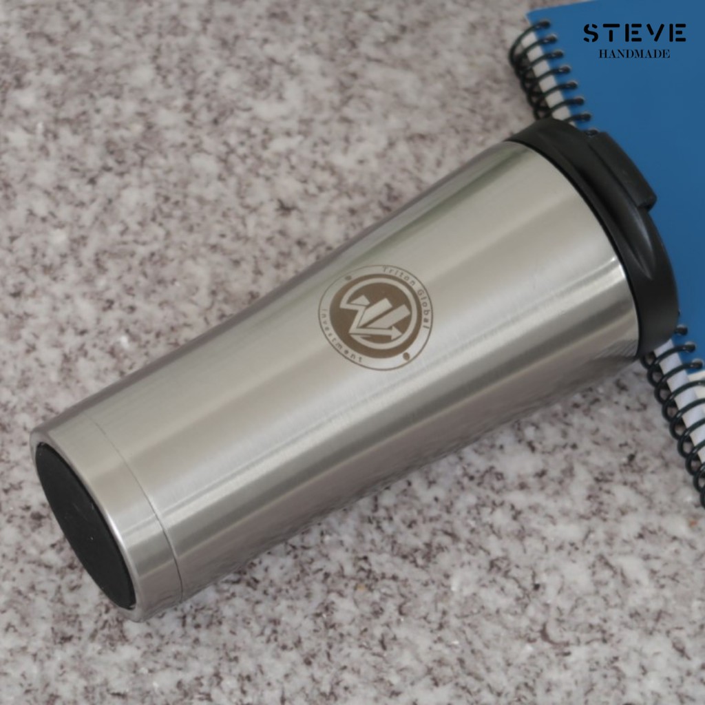 Botol minum stainless termos vacuum tumbler travel mug TM0320 Silver