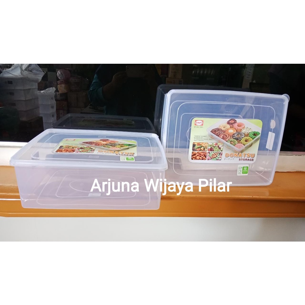 Shinpo 306 L Donatsu Sealware Kotak Wadah Tempat Kue Donat Makanan Besar Large 11,5L free bubblewrap