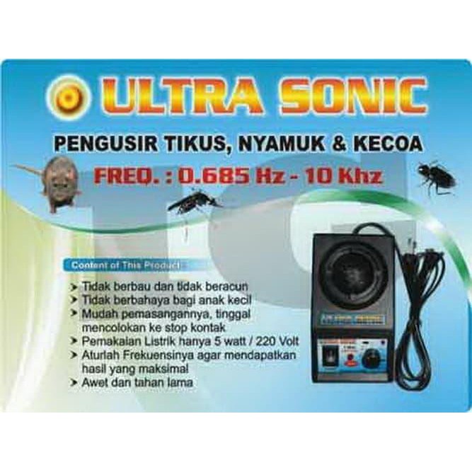 Alat Pengusir Tikus Gelombang Ultrasonic 5w