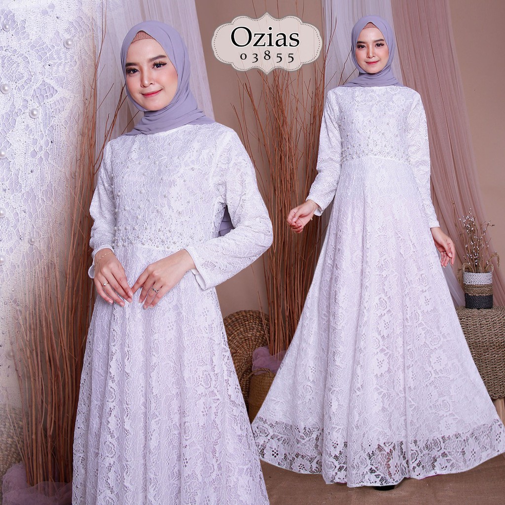 GAMIS BRUKAT PUTIH OZIAS