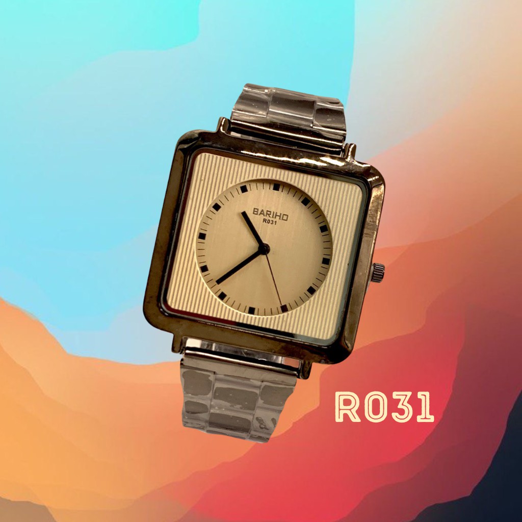 F86 BARIHO Jam Tangan Wanita Pria Unisex Stainless Murah Model Elegan Timeless