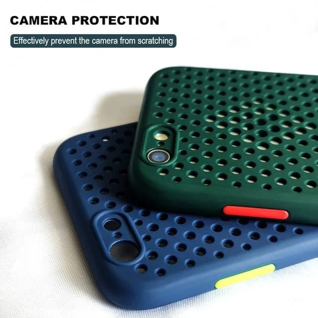 IPHONE SE 2 2020 SOFT CASE BREATHABLE COOLING COVER - Hitam