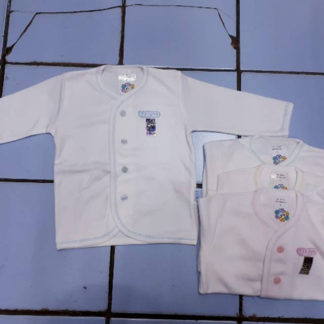 Baju nova SML tangan panjang putih baju bayi baju baby