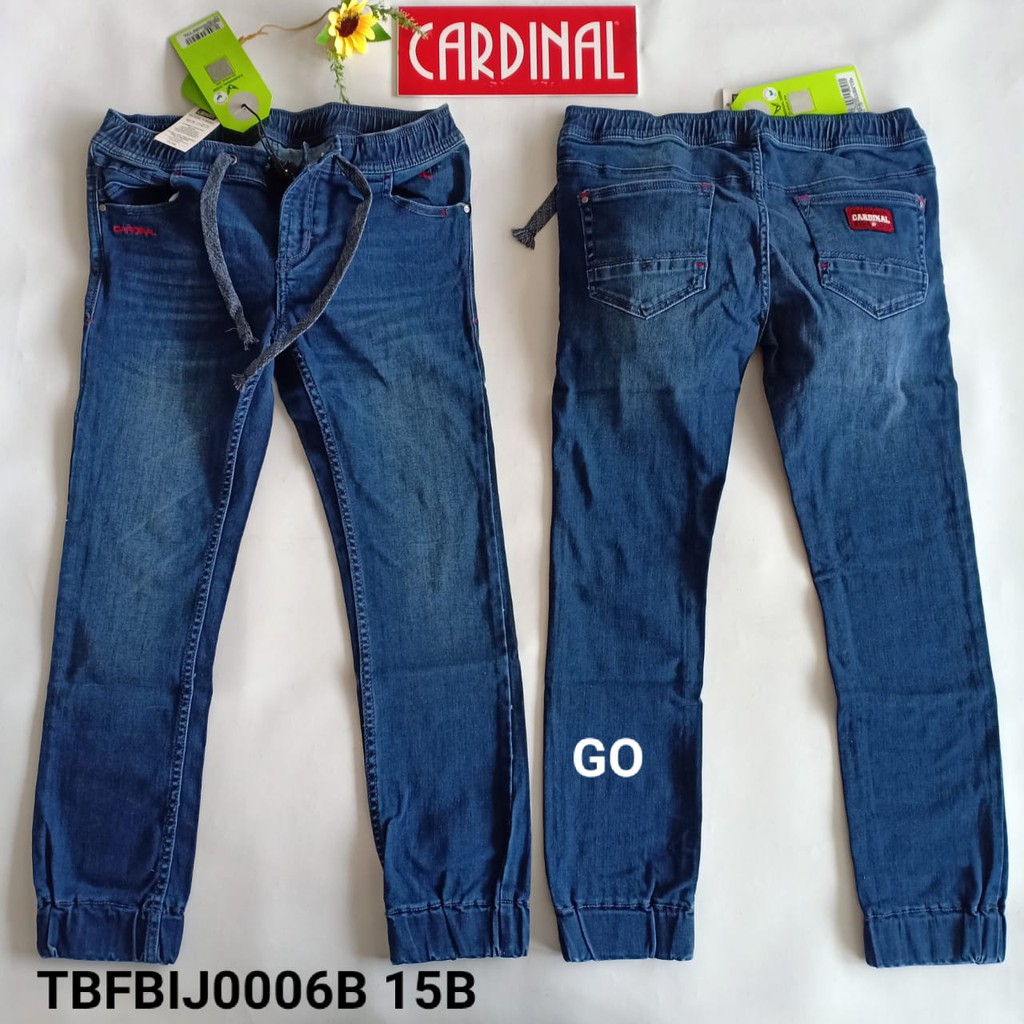 gos TBFBI CARDINAL KIDS CELANA Joger Levis Denim Kerut Anak Cowok Panjang