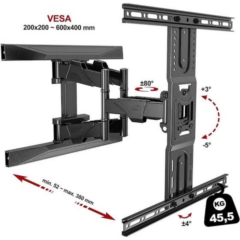 BRACKET NORTH BAYOU NB P6  LED TV  40 - 80  INCH SWIVEL