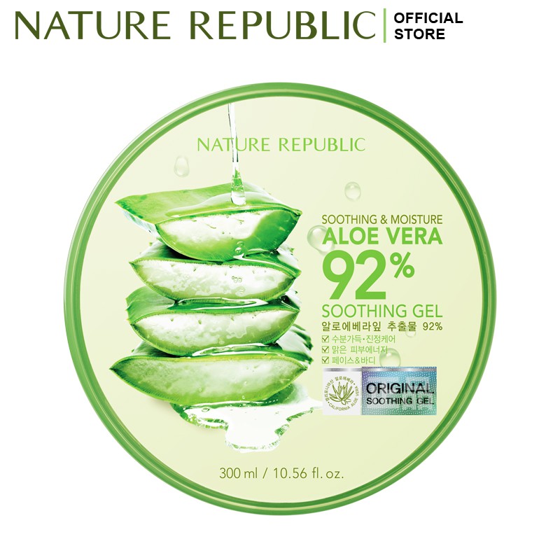 NATURE REPUBLIC Aloe Vera 92% Soothing Gel - 300ml