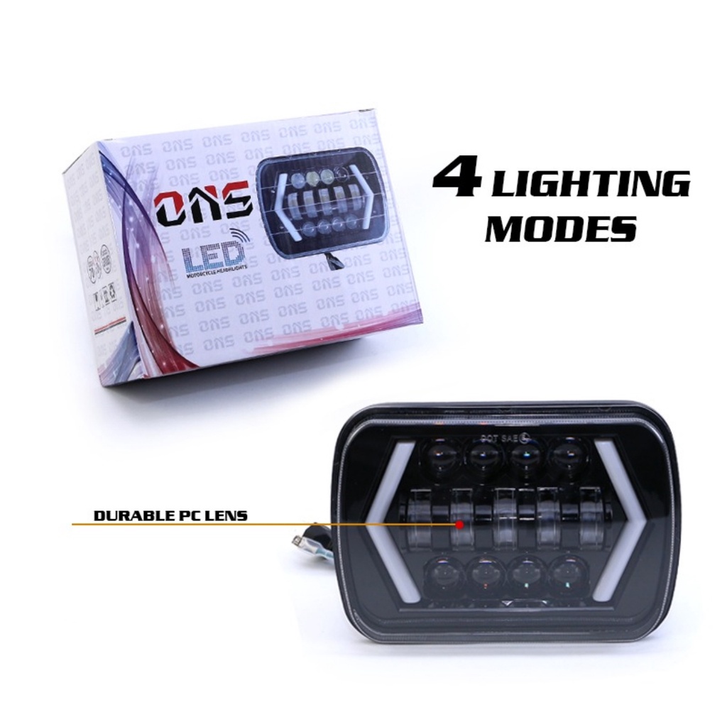 lampu LED 7 inci - lampu LED kotak 4 mata model bulat RX KING RXKING RXK RK KING RX SPESIAL