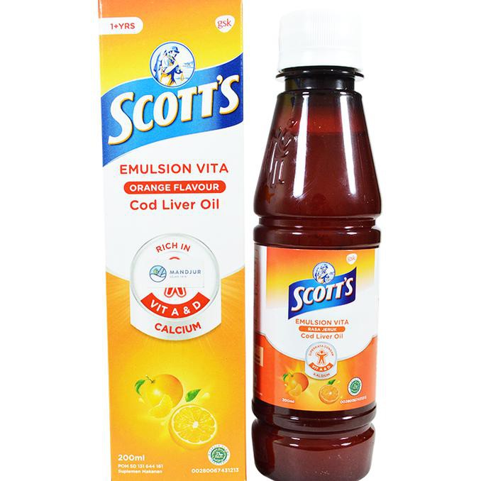 Scott'S Emulsion 200 Ml - Suplemen Untuk Pertumbuhan Tinggi Badan Anak "