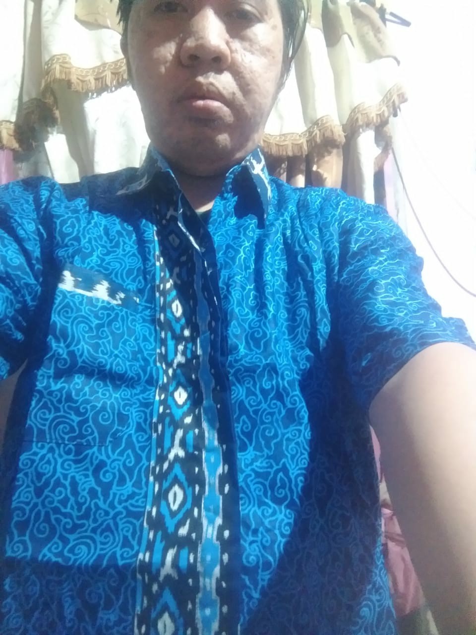 Bswart Batik Hrb026 Kenongo Hem Batik Toraja Biru Kemeja Batik Pria
