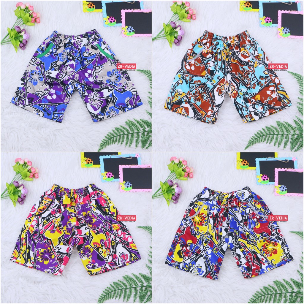 Raline Pants Kids uk 4-5 tahun / Celana Pendek Harian Anak Laki Perempuan Hawai Pants Bawahan