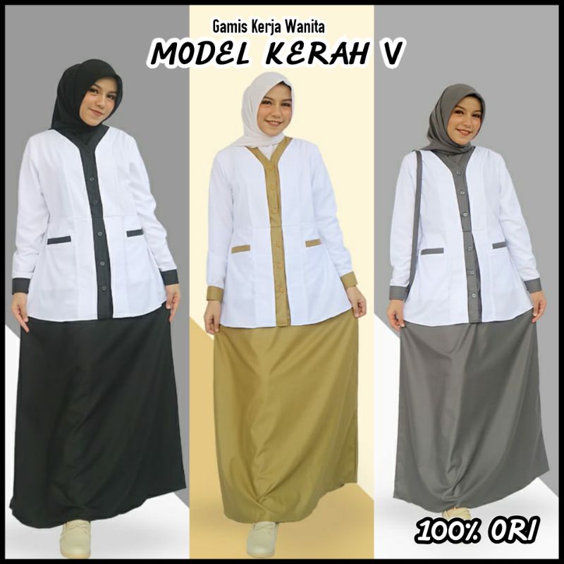 Seragam Kerja Wanita Putih Gamis Kerja Pns Pdh Pemda Wanita by Riyani