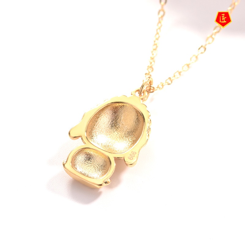 [Ready Stock]Smiling Buddha Gold Pendant Simple Temperament