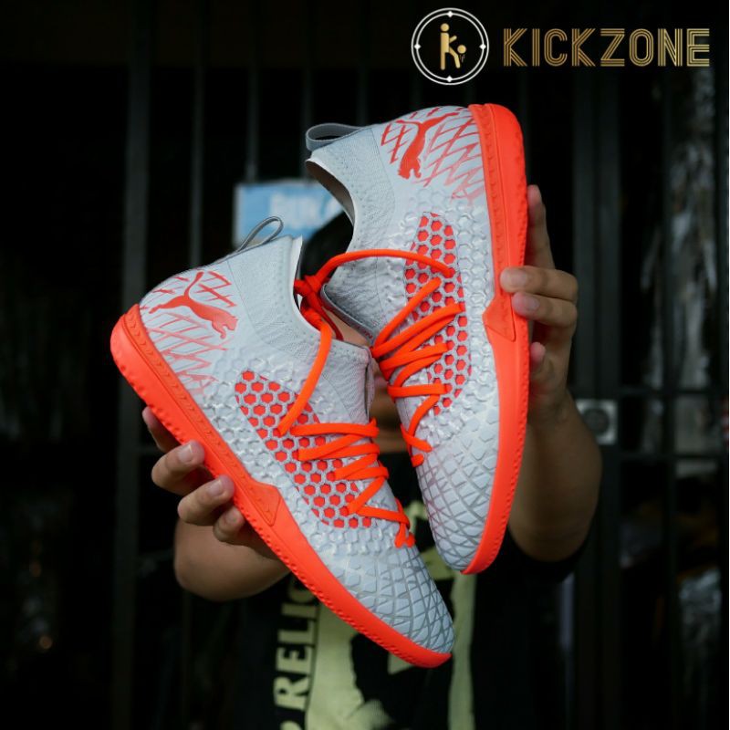 Sepatu Futsal Puma Future 4.3 Netfit IT Glacial Blue Original 10568601