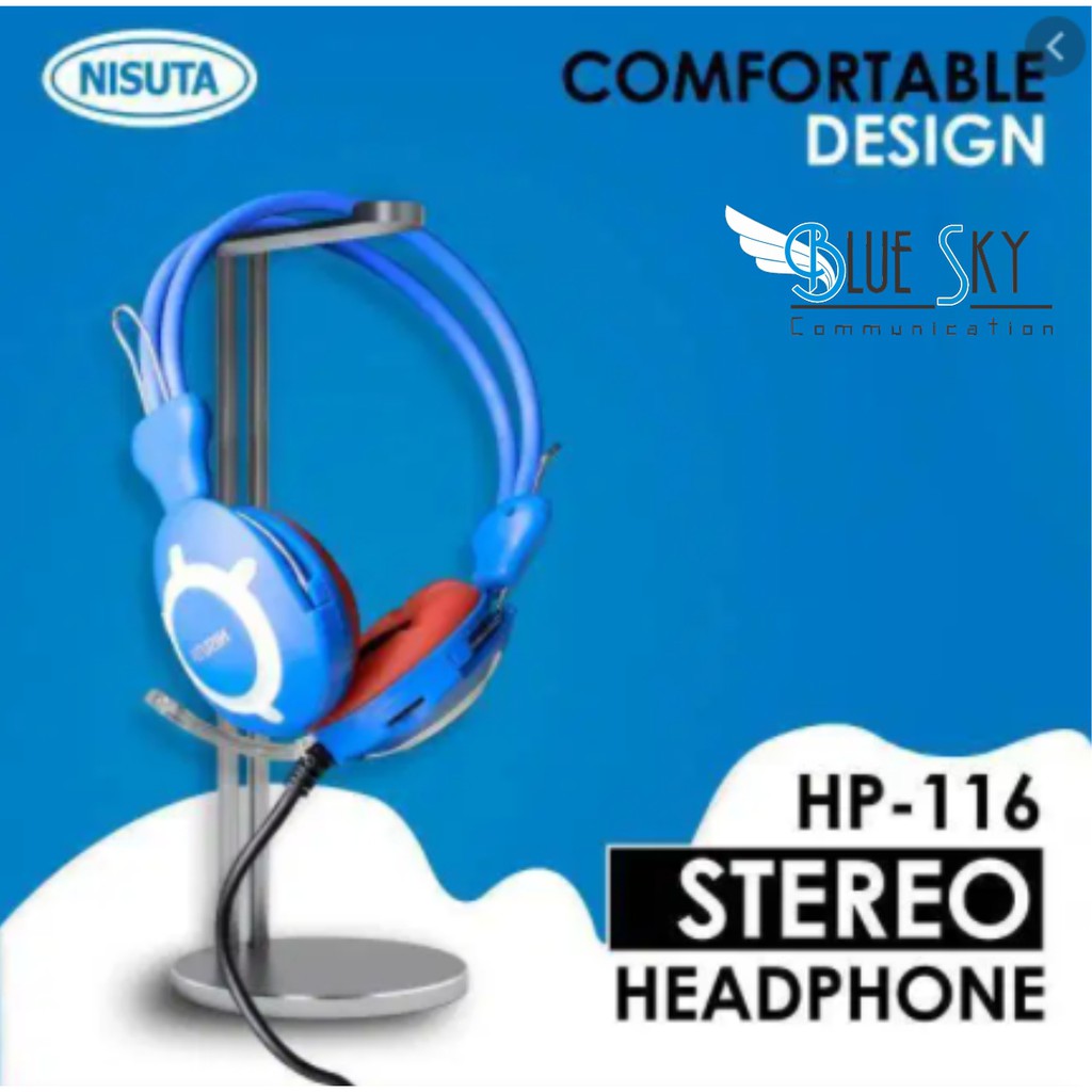 HEADSET HEADPHONE EARPHONE NISUTA HP-116 STEREO