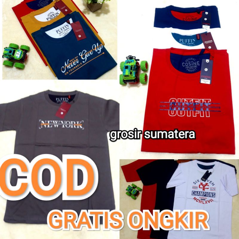 KAOS PRIA / KAOS OBLONG PRIA / KAOS HARIAN / KAOS PUFFIN / KAOS COSINE / KAOS COWOK /#ACEH #MEDAN # 