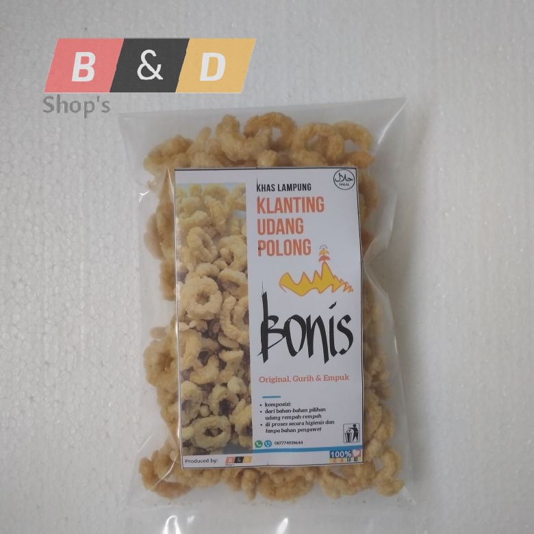 

BONIS. Klanting Polong Rasa Udang Renyah Empuk Netto 500 Gram.