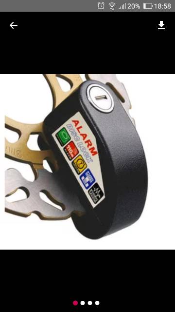 Kunci gembok pengaman alarm cakram disc lock motor-2