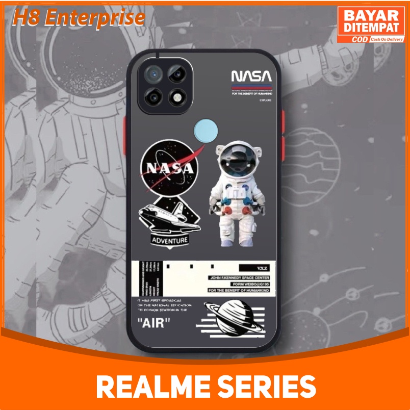 Case Realme 2 2 Pro Realme 7i Realme C17 Realme C21  Casing Nasa Hybrid dove candy pelindung kamera