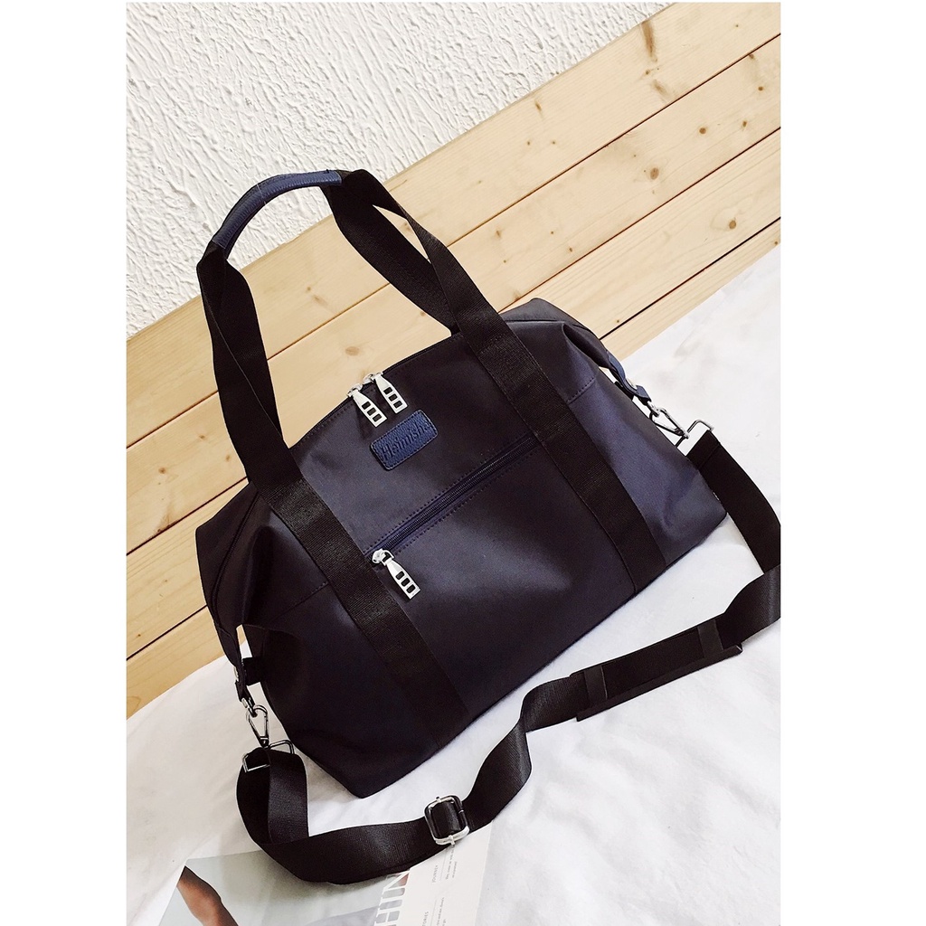 BJ62809 - BLACK/DARKBLUE/RED - TAS TRAVEL GYM DUFFEL SLEMPANG WANITA FASHION KOREA CHINA IMPORT MODIS ELEGAN TERMURAH TERLARIS TERBARU BAGSTORE JAKARTA TAS BATAM ZC2809