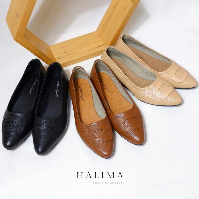 sepatu wanita sepatu flat sepatu kulit wanita flat HALIMA
