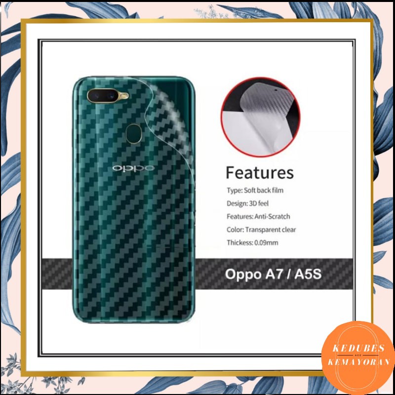 SKIN CARBON OPPO A53 / ANTI GORES BELAKANG OPPO A53 PELINDUNG HP [KK]