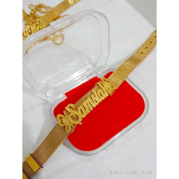 GELANG PANDORA GOLD NAMA LAPIS EMAS 24K