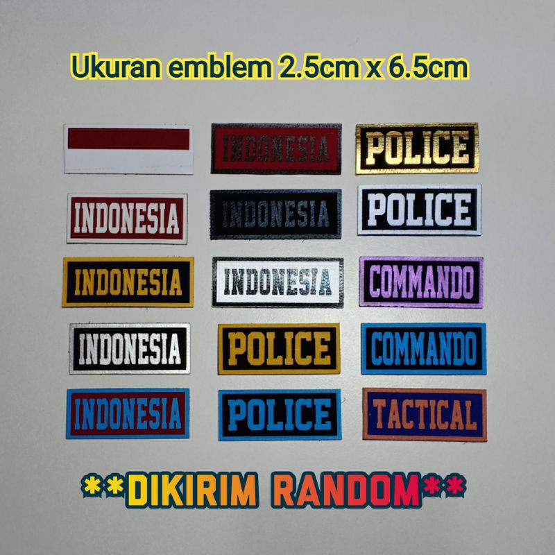 Emblem Velcro Patch Velcro Termurah SALE