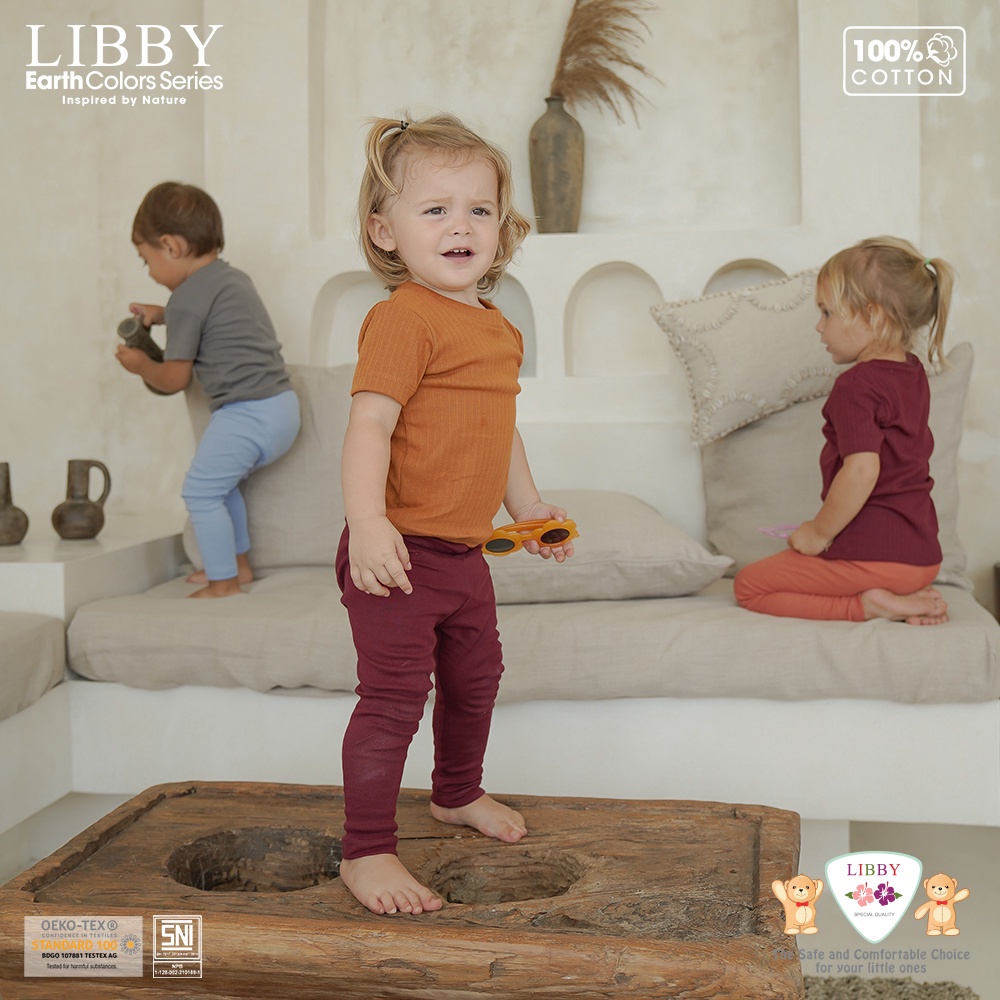 [Size 1-4 Tahun] Libby Earth Colors Legging Anak Perempuan