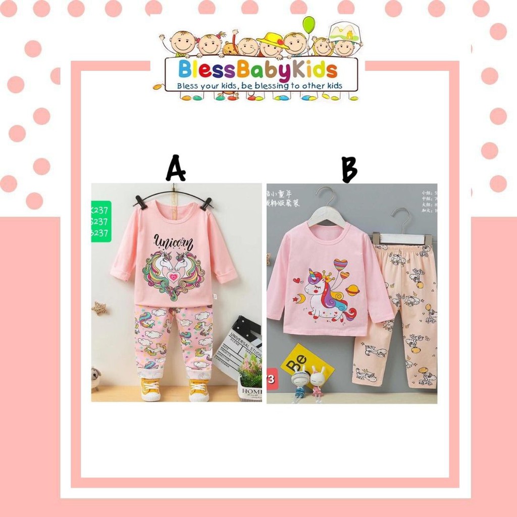 Baju Tidur Anak Unicorn / Piyama Unicorn