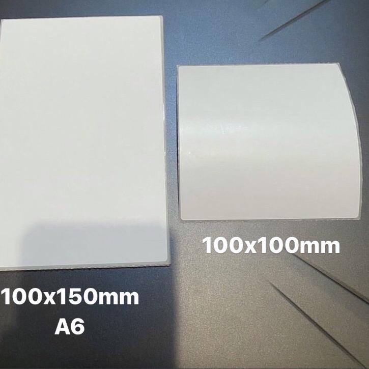 

Bagus Dipakai LABEL STICKER THERMAL 100 X 150 BARE 100x150 isi 350 UKURAN A6``