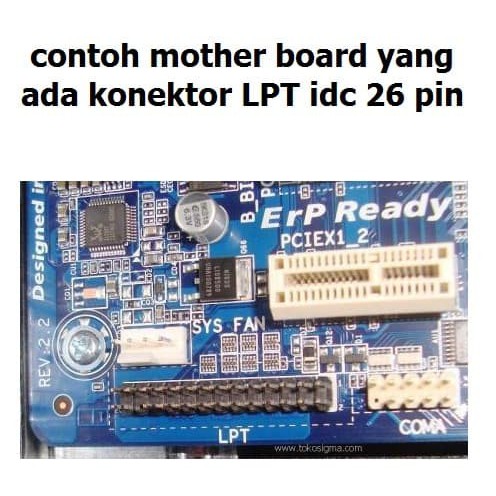 HEADER PARALLEL LPT PRINTER DB25 PORT FEMALE to MOBO 26 PIN IDC SOCKET