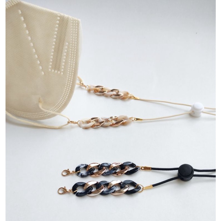 KALUNG STRAP MARMER RANTAI CHAIN GOLD CONNECTOR MASK PREMIUM