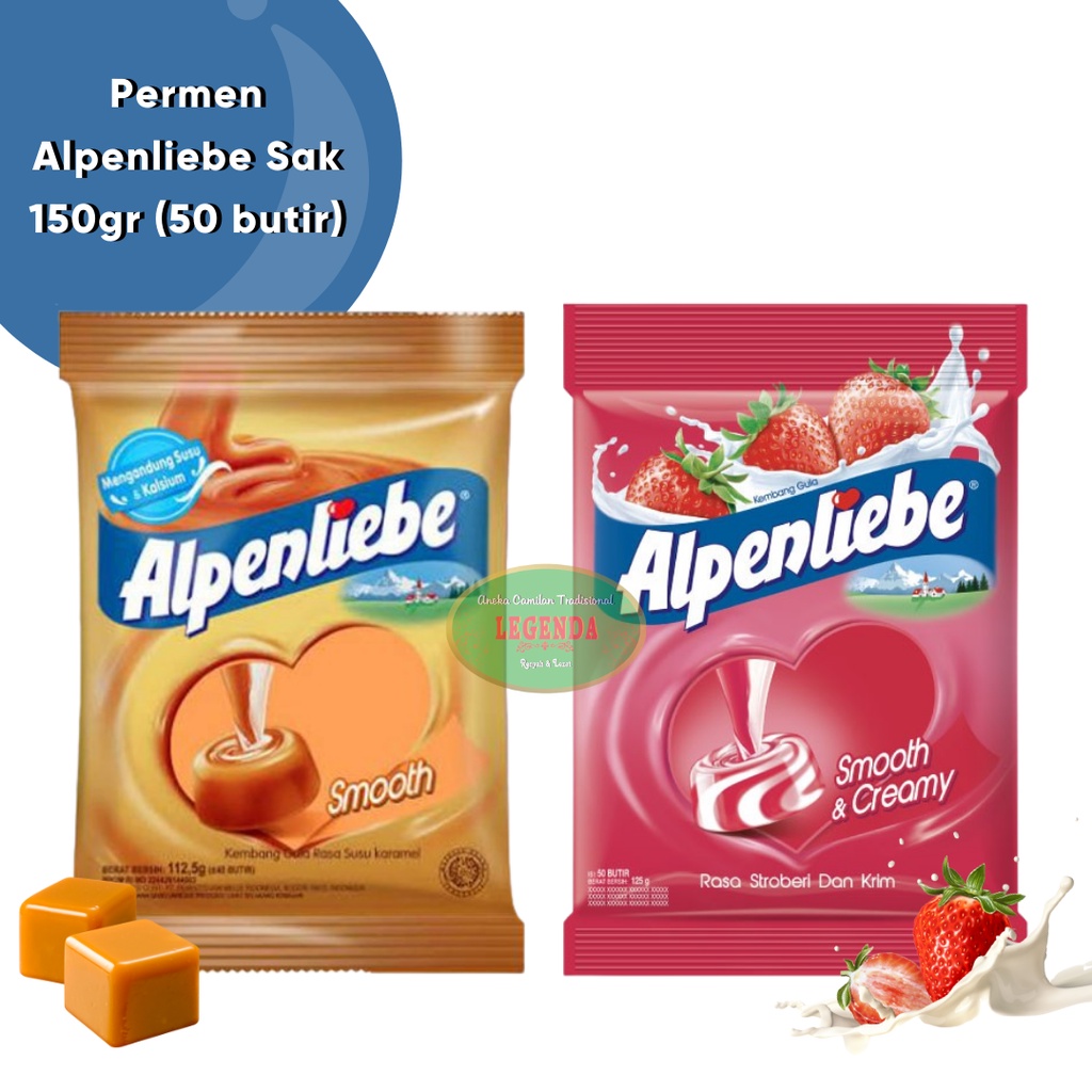 

Permen Alpenliebe 150gr isi 50 butir smooth caramel cokelat Eclairs choco caramel