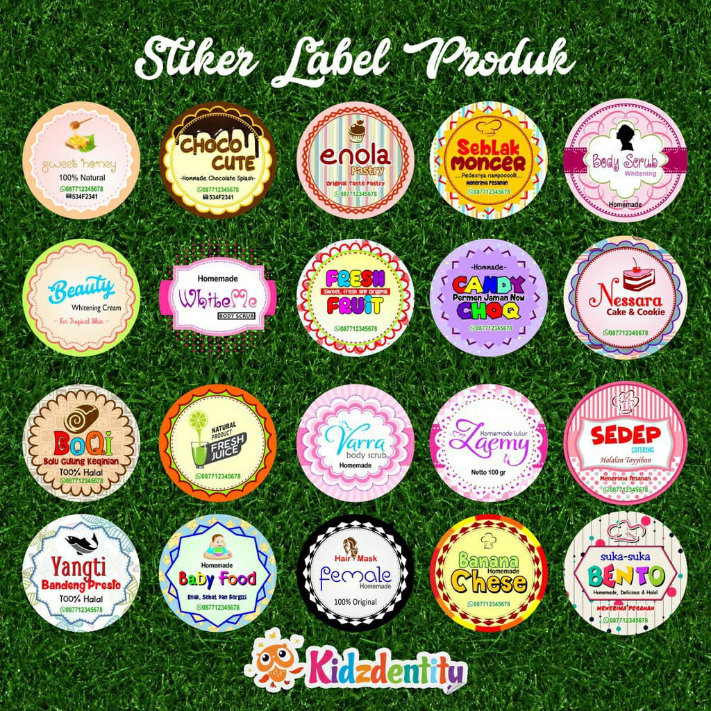 

STIKER LABEL PRODUK KIDZDENTITY