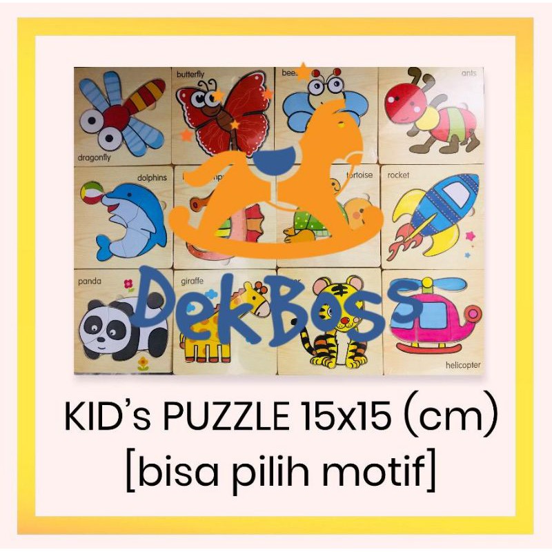 [bisa pilih motif] Mainan puzzle kayu bergambar puzzle anak mainan anak puzzle