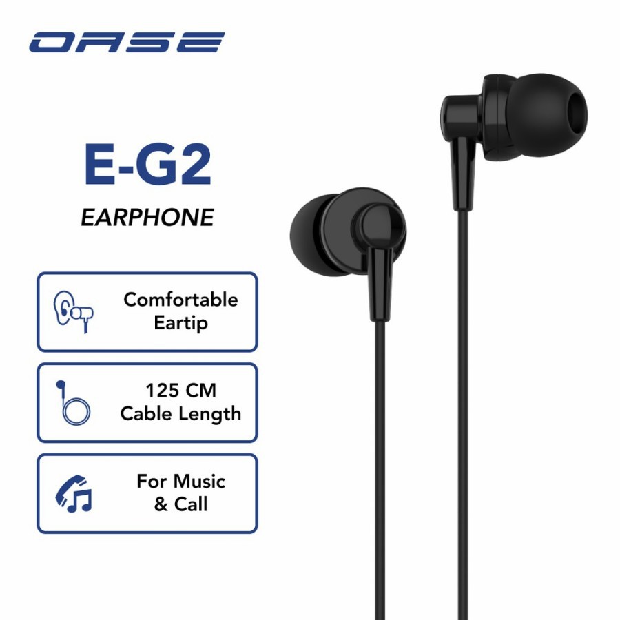 OASE ORIGINAL HEADSET OASE E-G2 ORIGINAL - Hitam