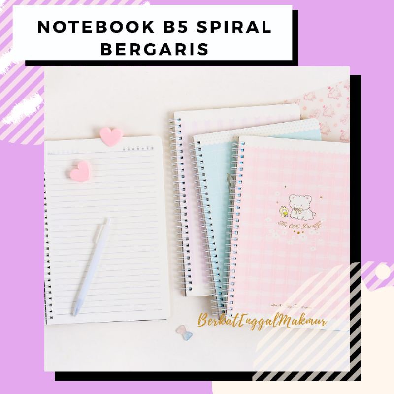 

Notebook B5 Garis The Little Dorothy Notebook Spiral Ruled