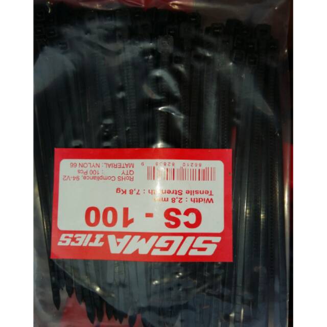 Nylon Cable Tie/Tali Ties/Kabel Ties Ukuran Panjang 100mm ( Harga 1 bungkus isi 100pcs )