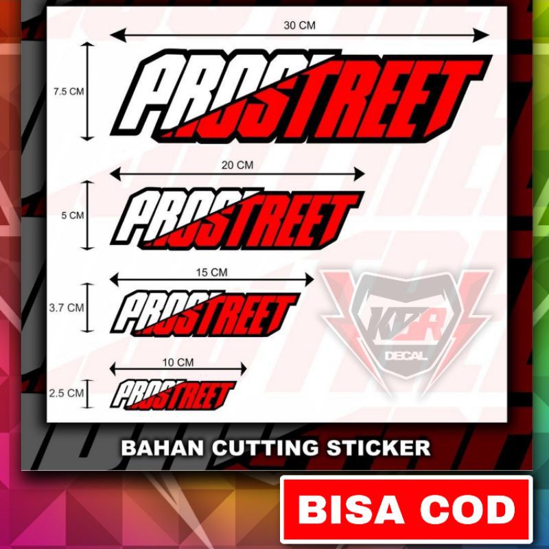 Stiker Cutting Sticker Cutting Prostreet Stiker Motor Stiker Helm Sticker Motor Sticker Helm