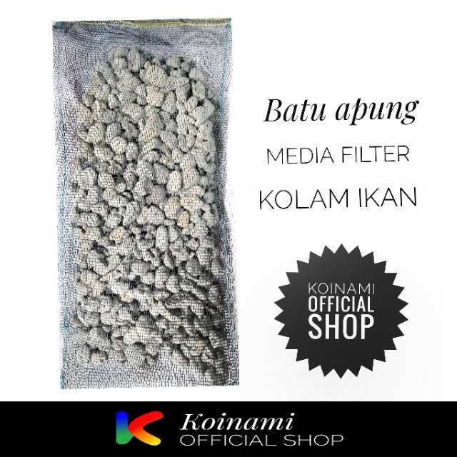 BATU APUNG isi 1kg / filter kolam ikan koi / saringan / penjernih aquarium / aqua scape / bakteri