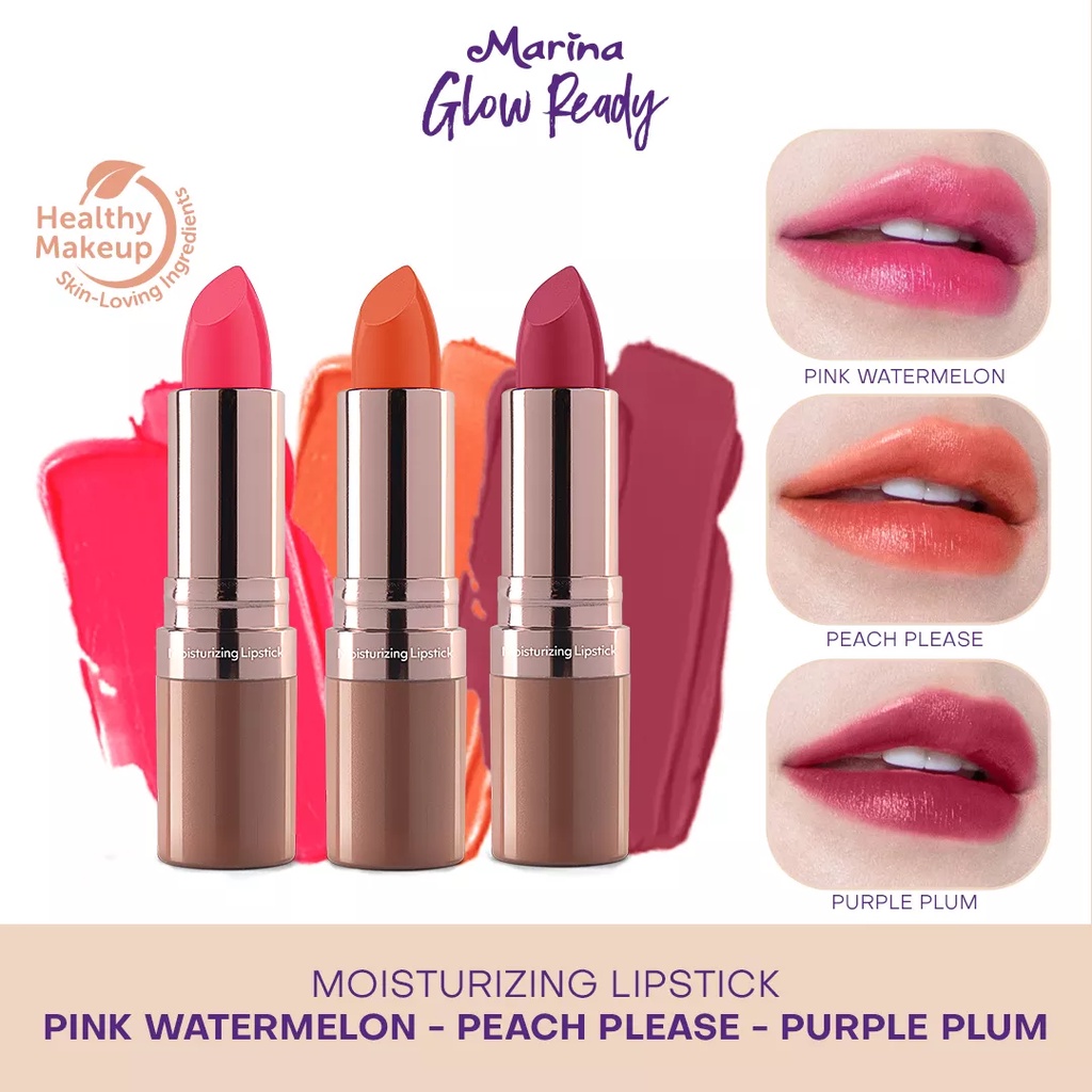 Marina Glow Ready Moisturizing Lipstick 4g