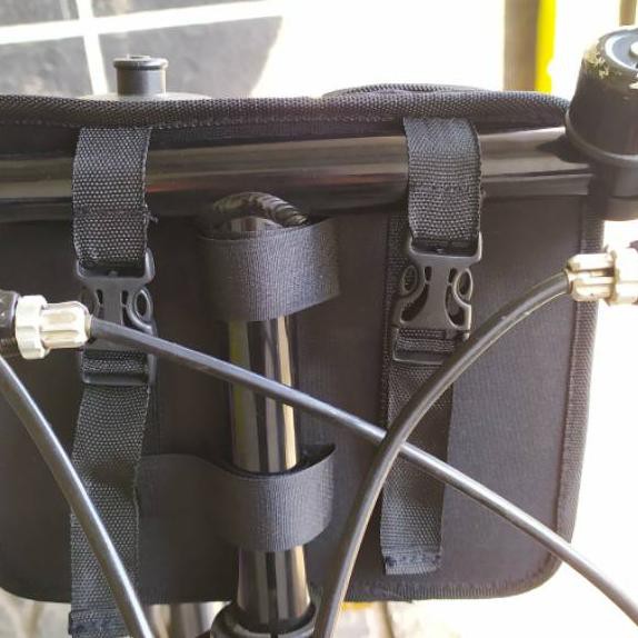 Ready Stock Tas stang sepeda lipat ( FREE Rain cover ) / Tas stang sepeda lipat murah/Tas stang sepe