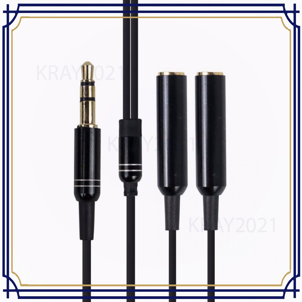 Kabel AUX Audio 3.5mm Male ke 2 x 3.5mm Female HiFi - CB135