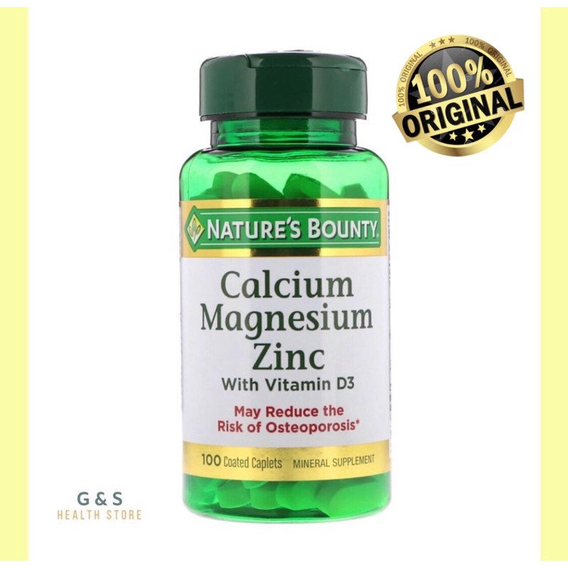 Natures Bounty Nature Nature’s Bounty Calcium Magnesium Zinc Vitamin D3