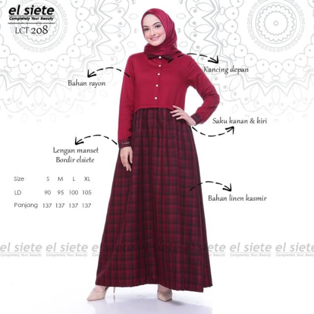 Gamis elsiete. LCT 208 Rayon mix Linen